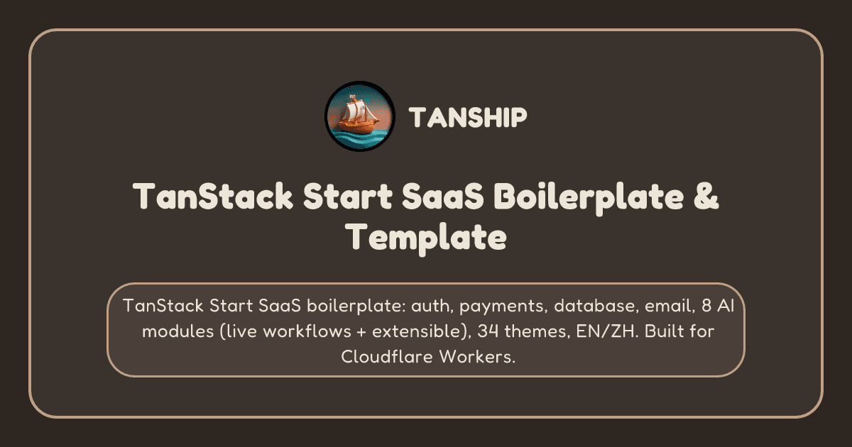 TanStack Start SaaS Boilerplate & Template | TANSHIP preview 1