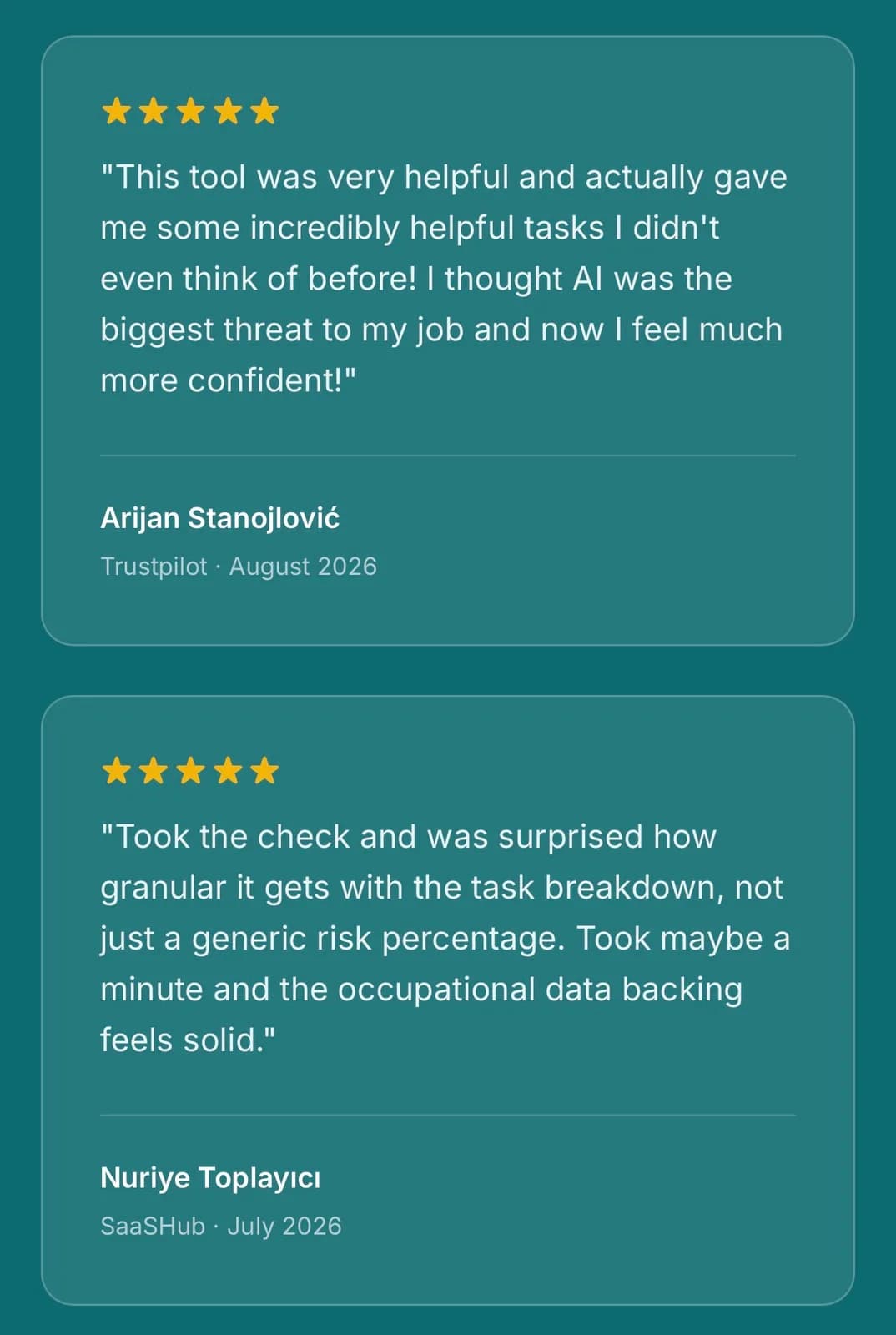 Will AI take my job? Get a real answer, free. preview 3