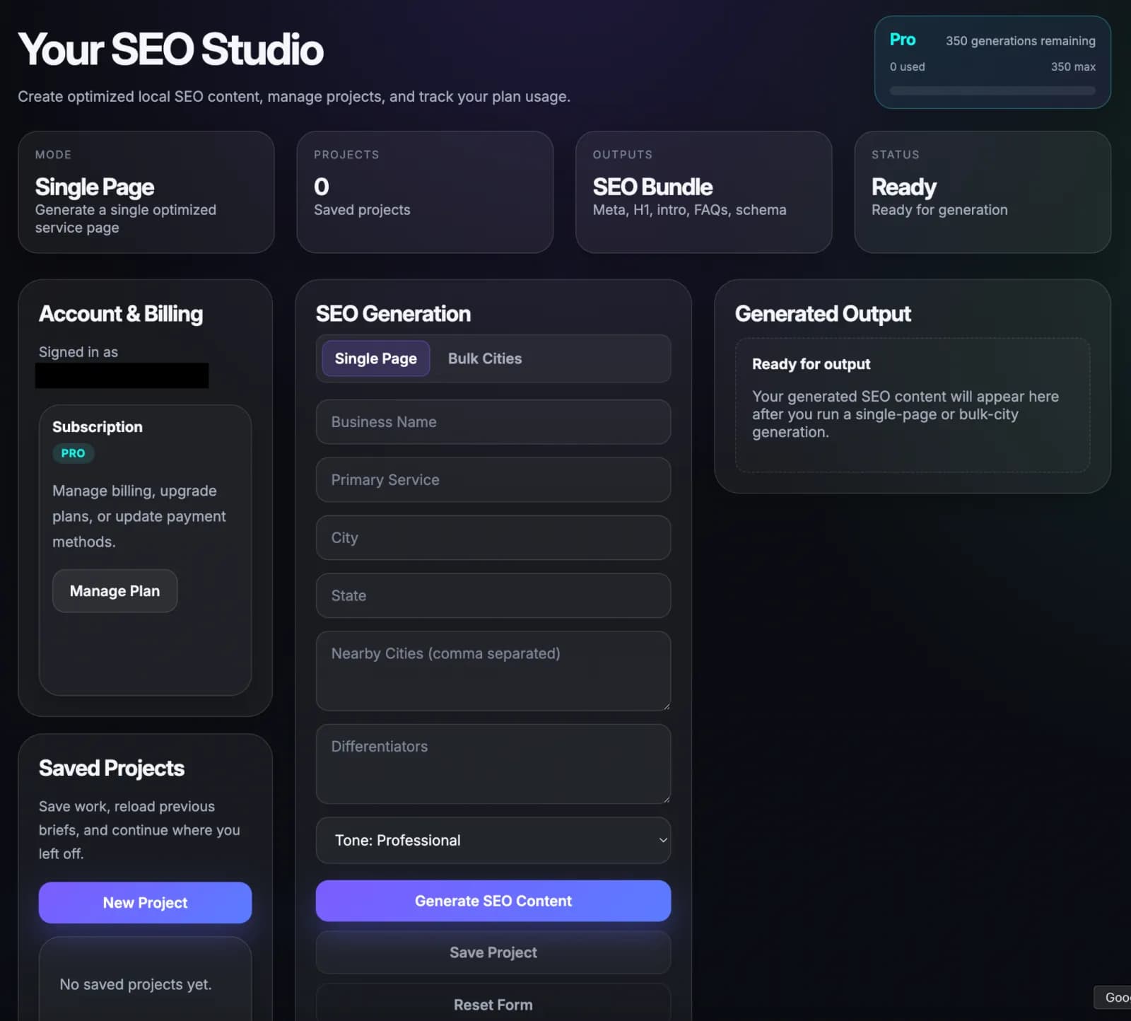 Your SEO Studio preview 2