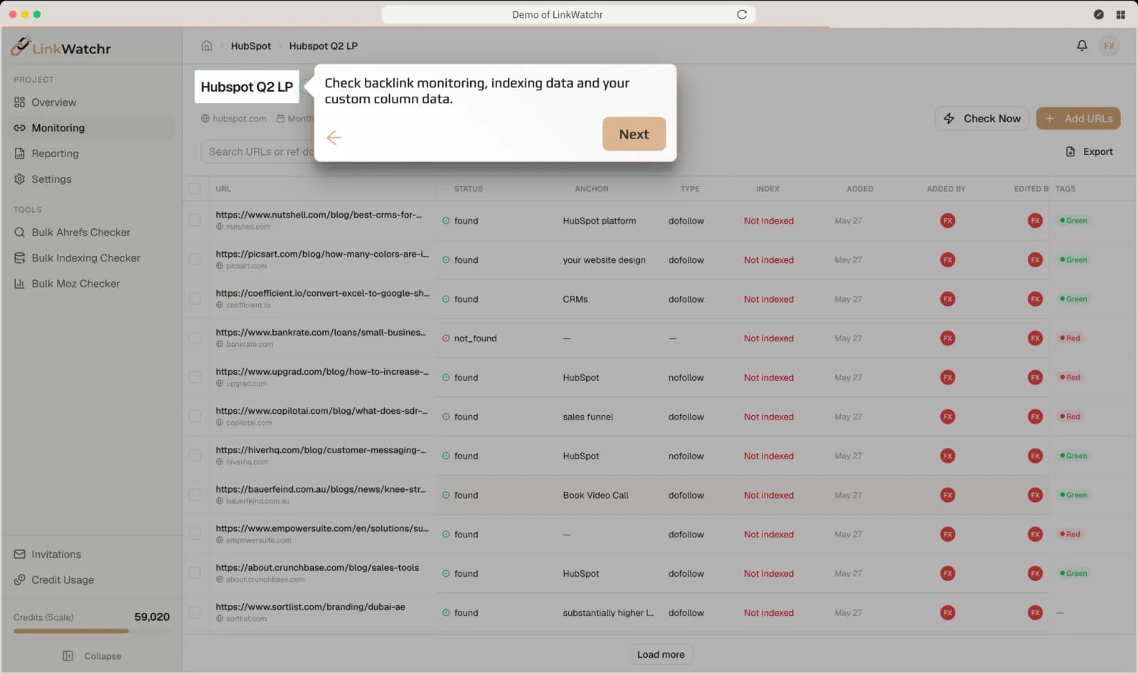 LinkWatchr preview 5