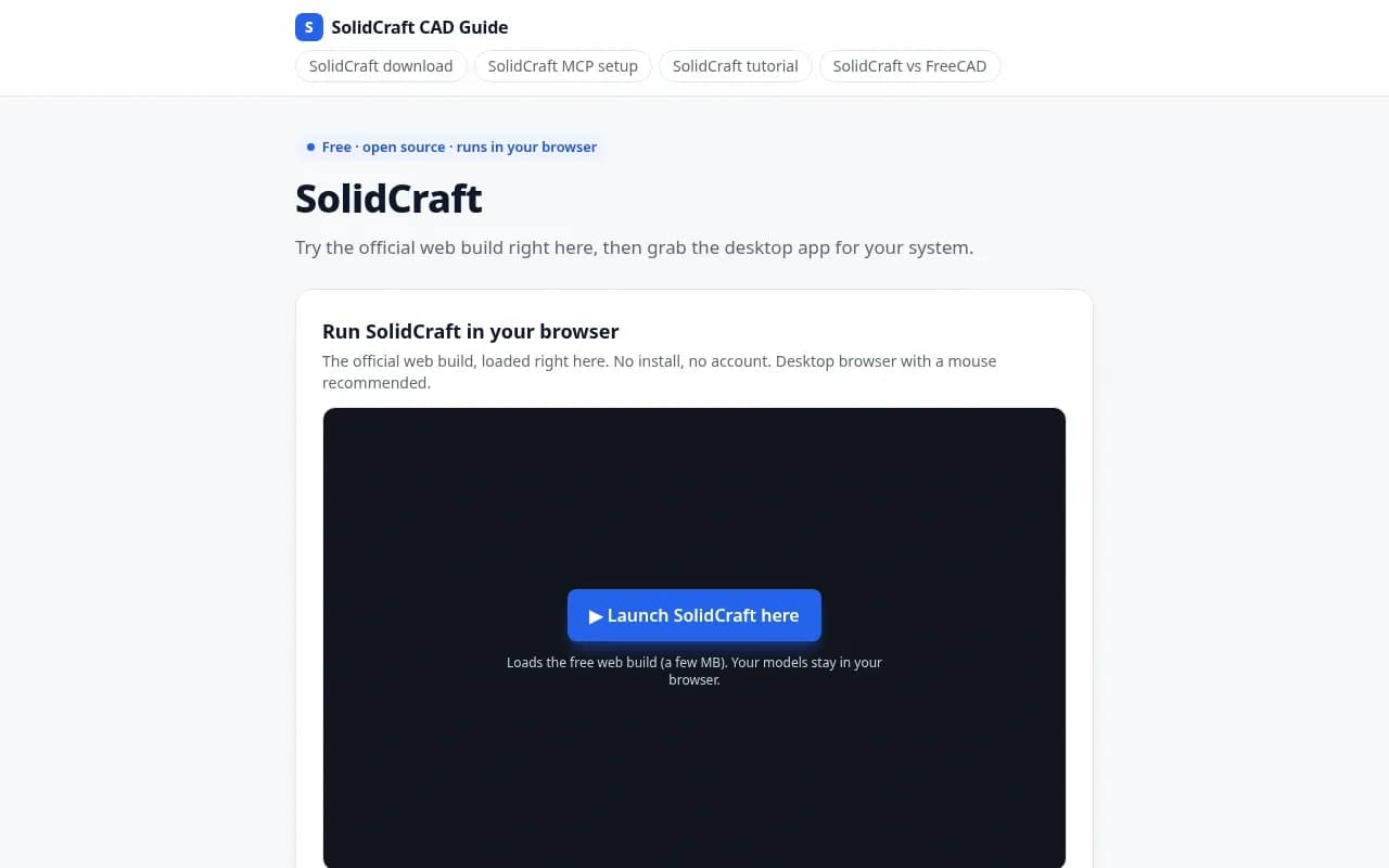 SolidCraft CAD (unofficial guide) preview 1