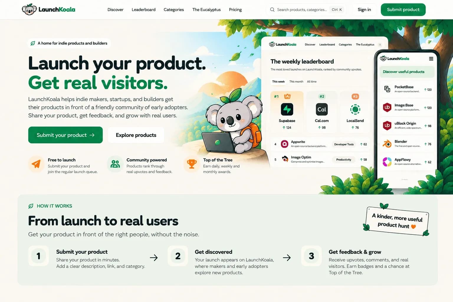 Launch Your Product & Discover New Products | LaunchKoala preview 1