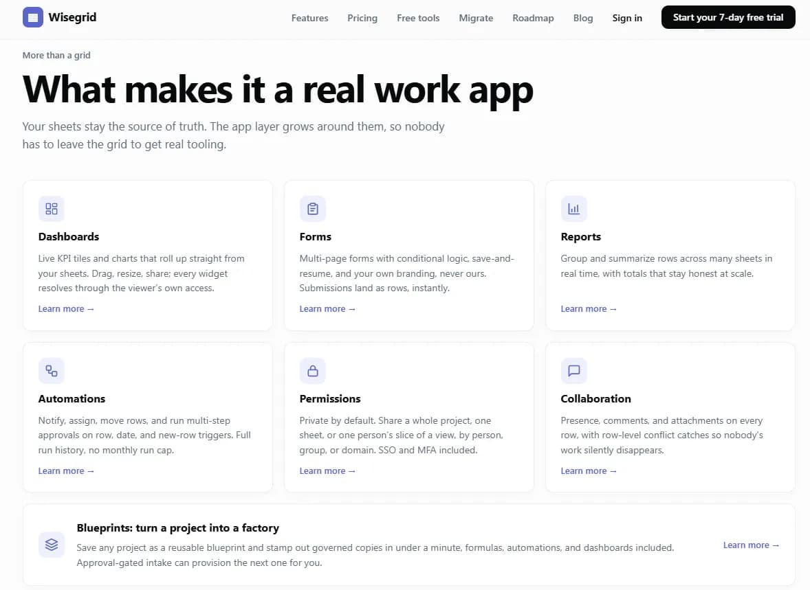 Wisegrid: work management on a spreadsheet you already know preview 2