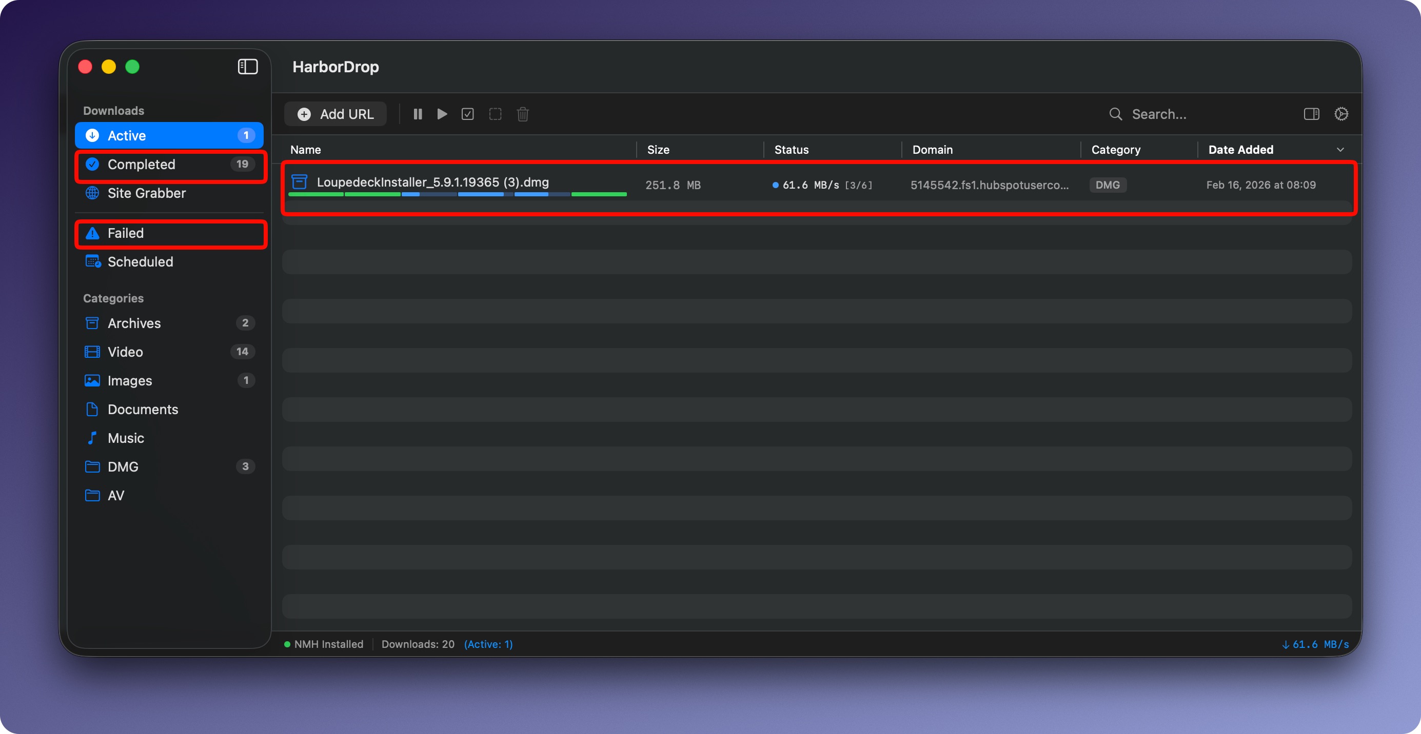 HarborDrop Download manager preview 1