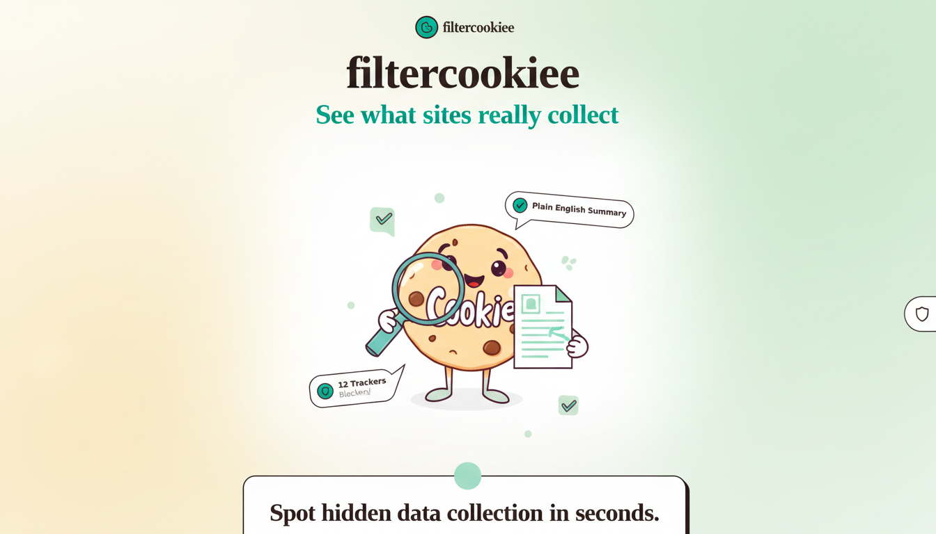 FilterCookiee — Know what a website is really doing preview 1