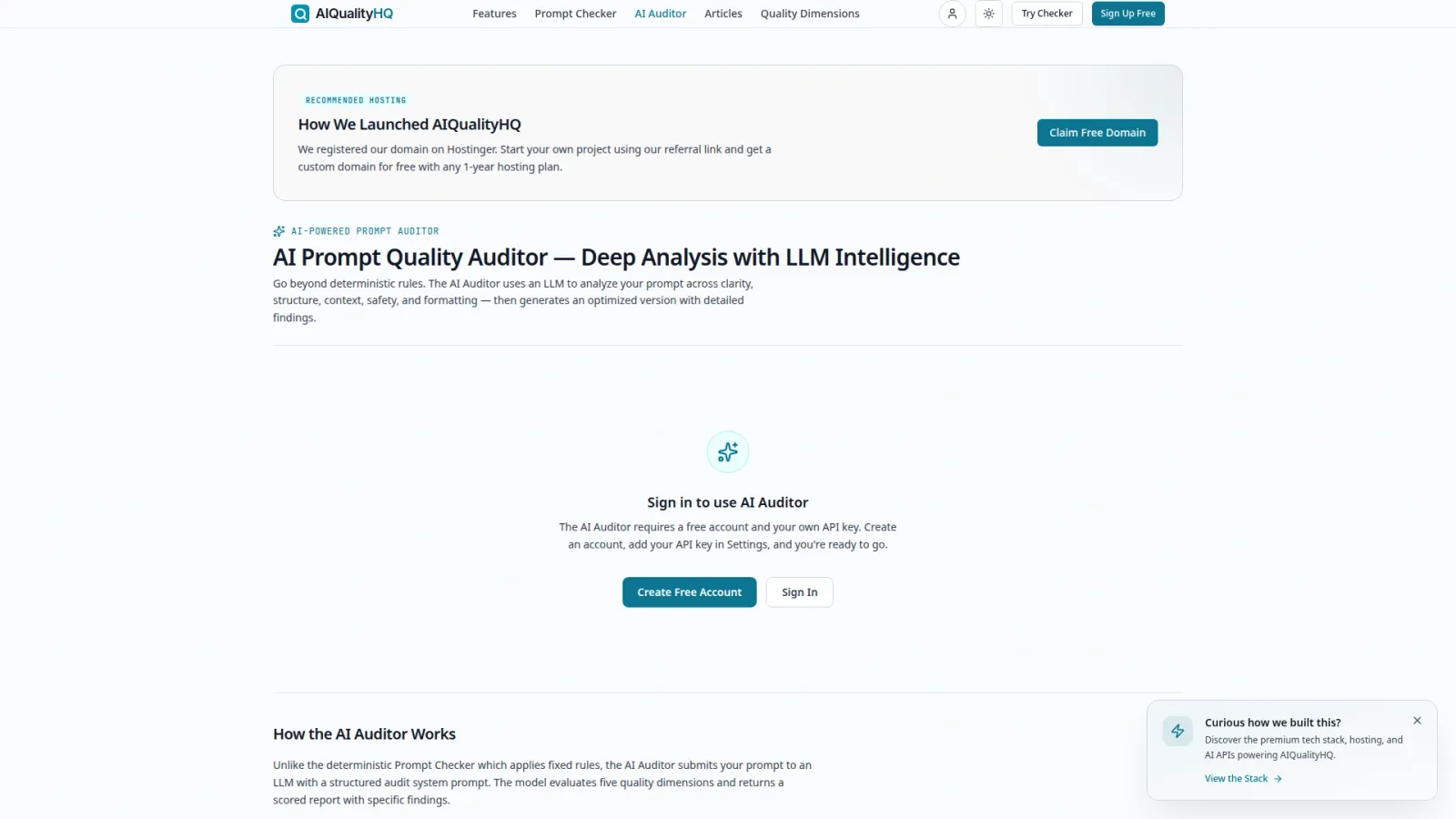 Free AI Prompt Quality Checker — AIQualityHQ preview 3