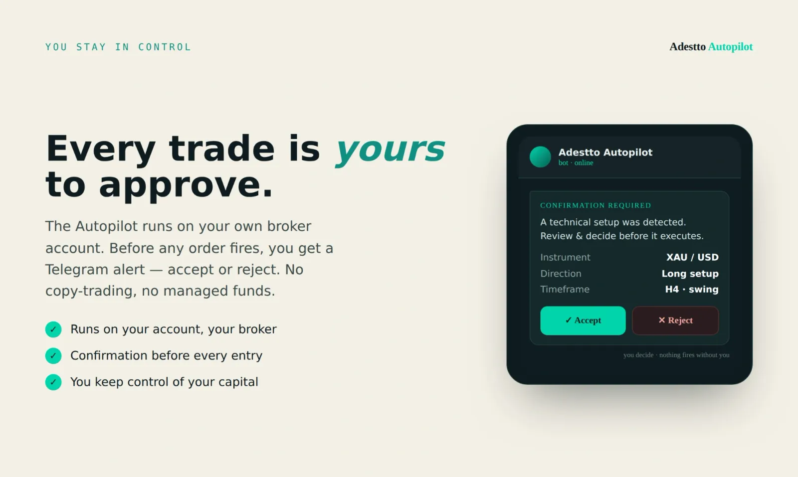 Adestto Autopilot — EA MetaTrader 5 multi-stratégies preview 2