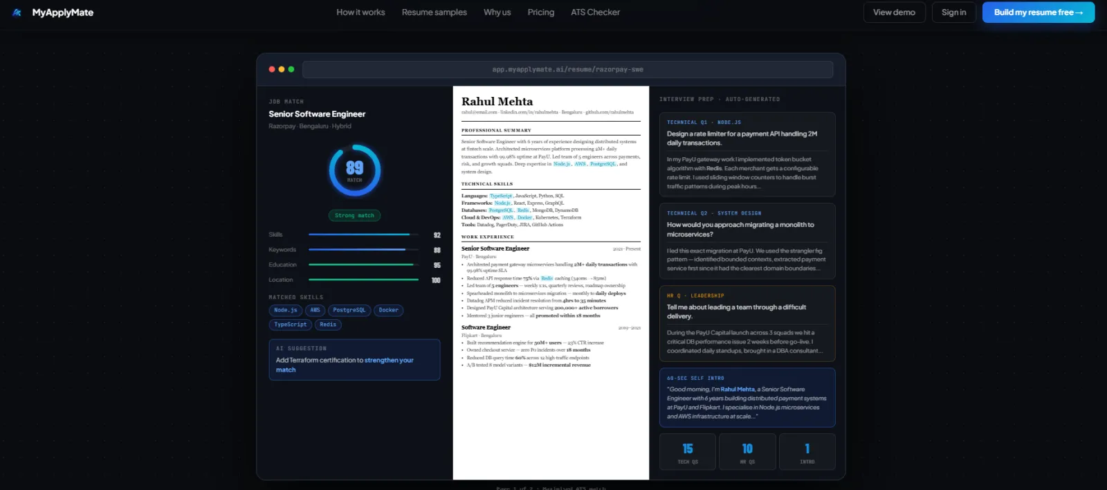 MyApplyMate — AI Resume Tailoring for Job Seekers preview 5