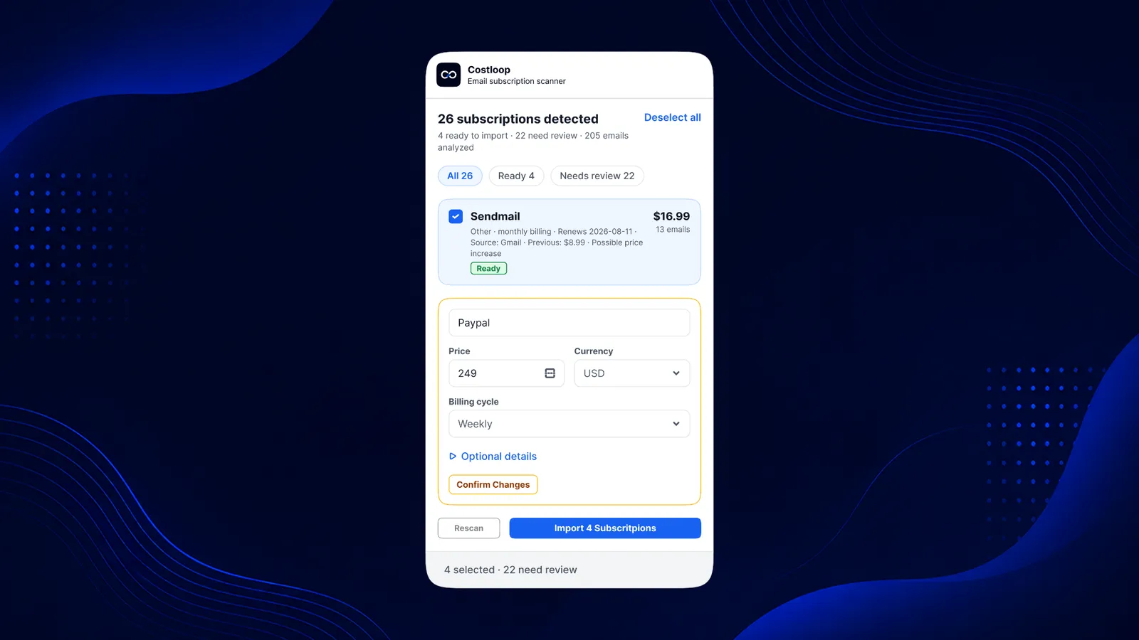 Costloop preview 5
