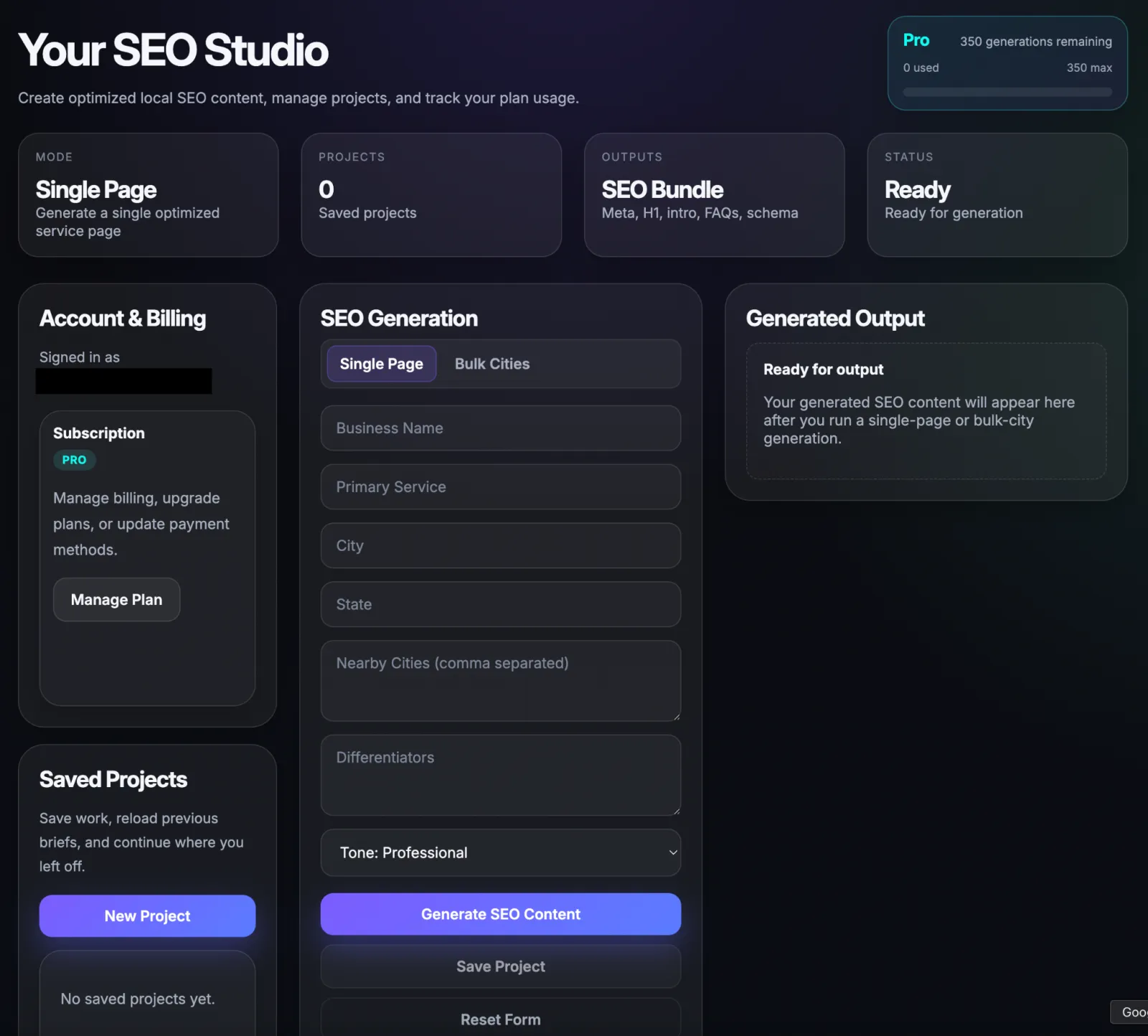 Your SEO Studio preview 2