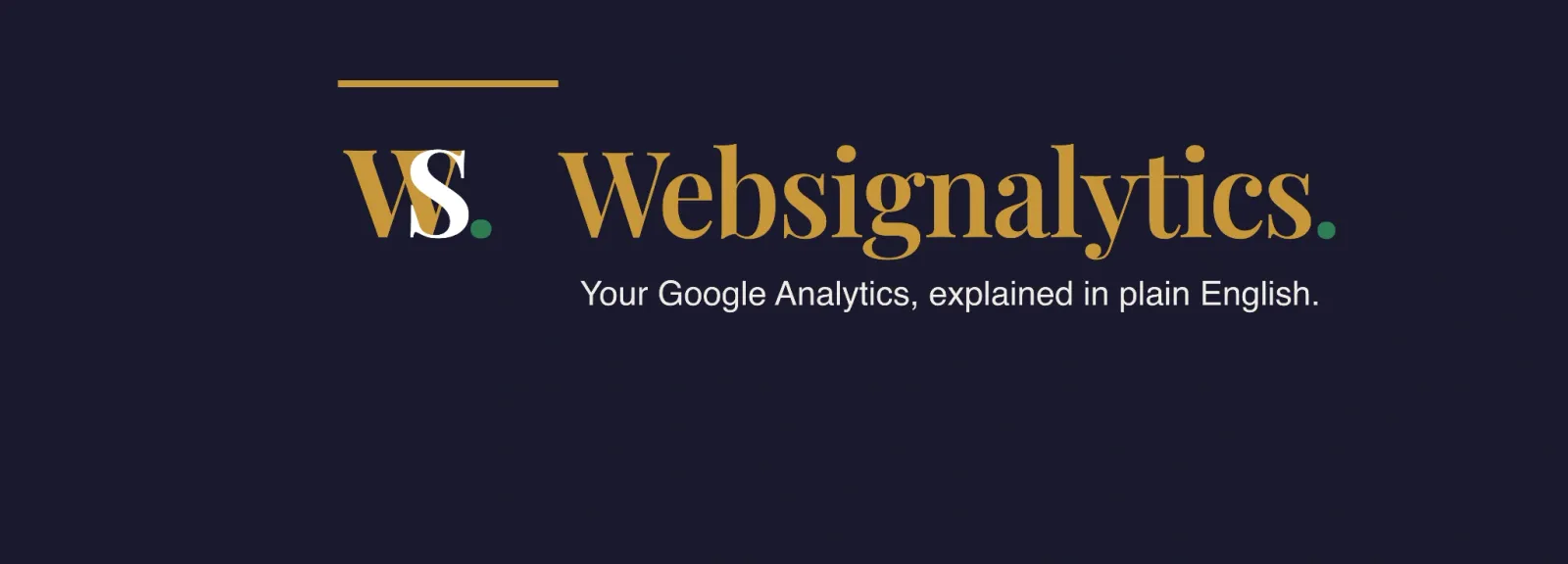 WebSignalytics — Your website analytics, interpreted. Not preview 1