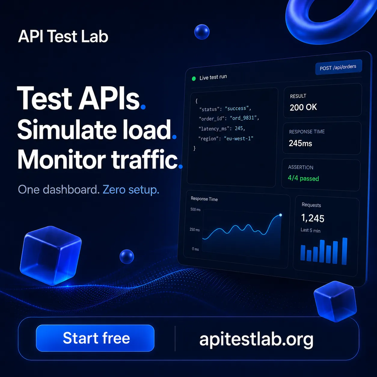 API Testing Tool for Load Tests and Monitoring preview 1