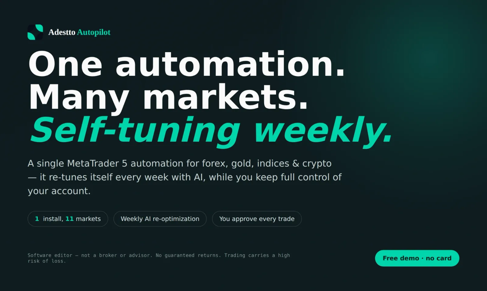 Adestto Autopilot — EA MetaTrader 5 multi-stratégies preview 1
