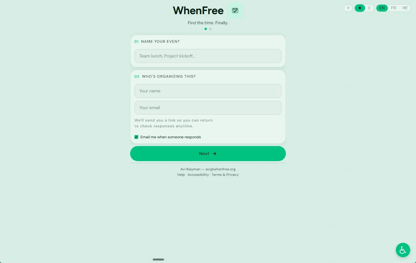 WhenFree — Find the time. Finally. preview 1