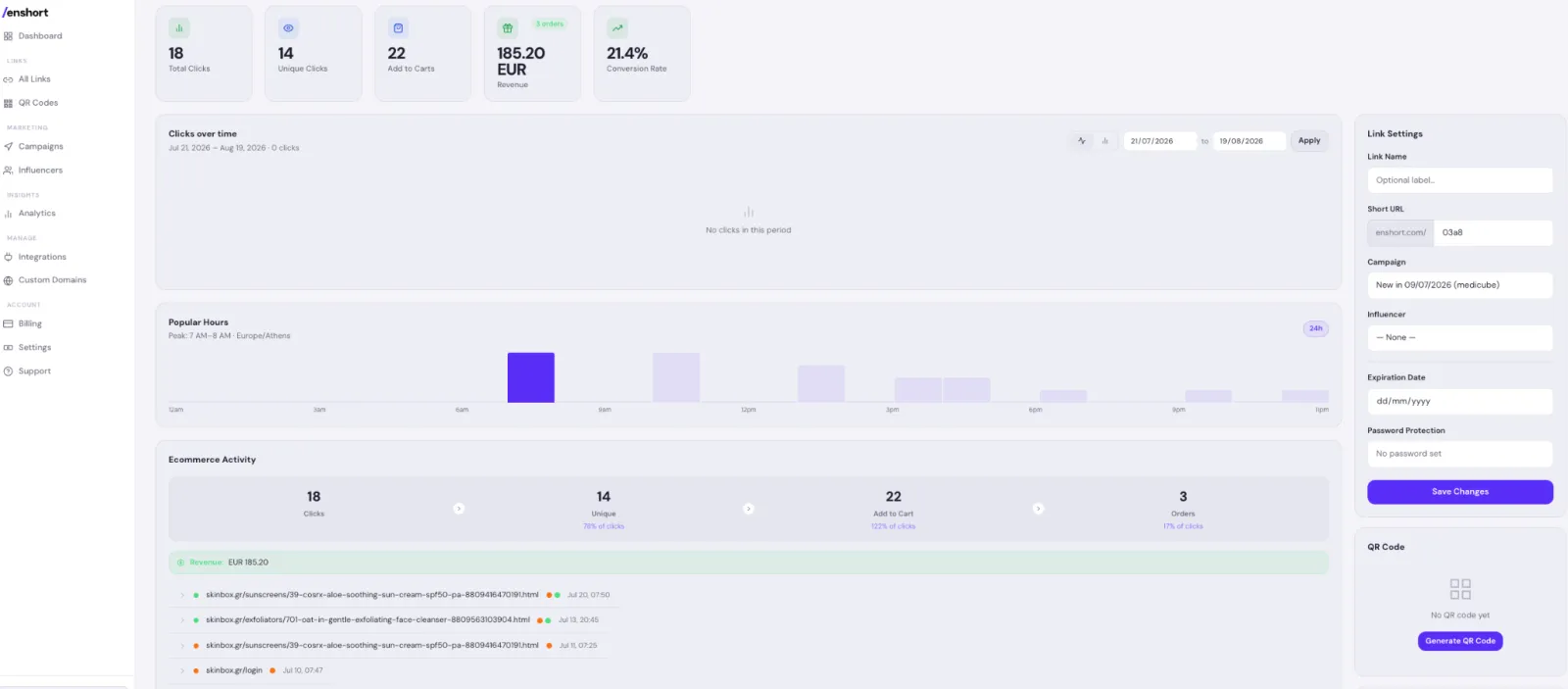 Enshort | Link Shortener That Tracks Revenue preview 1