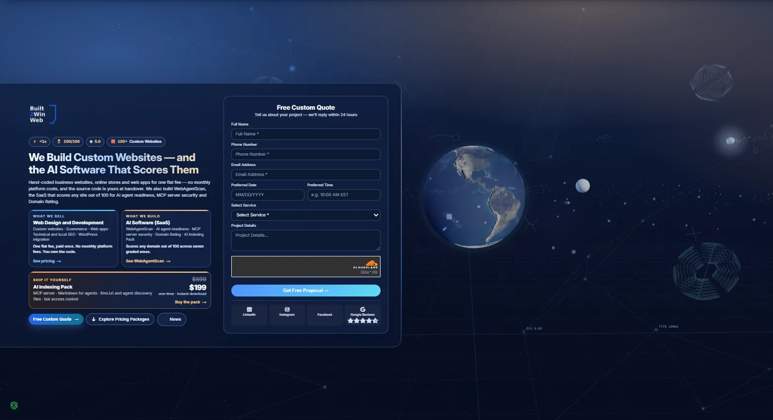 Custom PHP Websites + WebAgentScan SaaS | AI Readiness, MCP preview 1