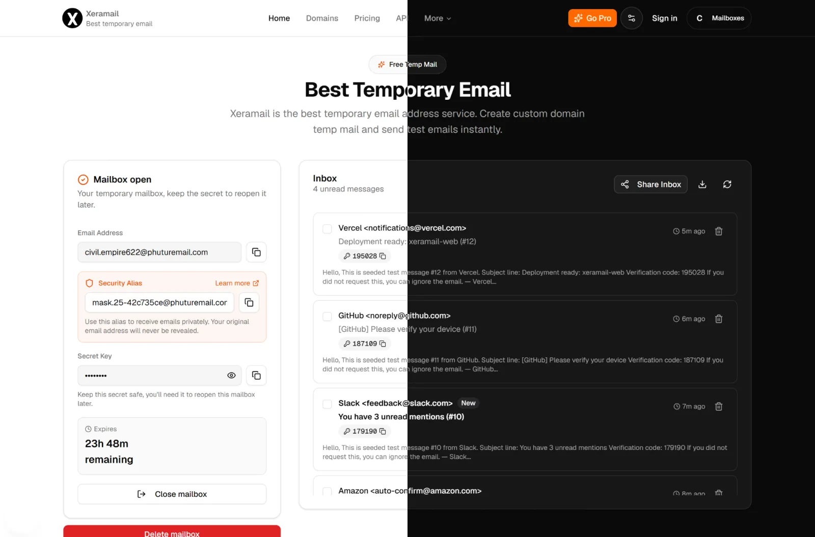 Xeramail Temp Mail preview 4